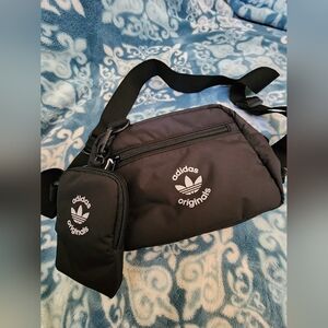 ADIDAS ORIGINALS ORI PUFFER & POUCH CROSSBODY BAG, Color Black- UNISEX NWT